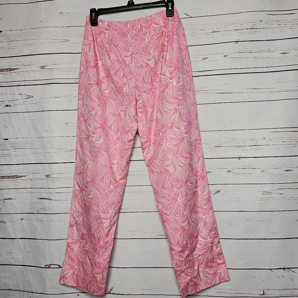 Talbots Swirl Pattern Pink Pants
